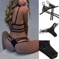 Swimwear Micro Bikini Openwork Lace Swimsuit Solid Swimwear lingerie Women's Erotic Underwear Bikini Set. 