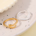 1pcs y2k Snake Ring For Women Punk Open Adjustable Zircon Eye Snake Rings Jewelry Gift. 