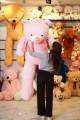 Soft And Huggable Jumbo Pink Teddy Bear 200cm - Giant Teddy Bear With Love heart and tie. 