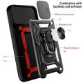 icasecover For Infinix Hot 30 / Hot 30i / Hot 30 Play Case Hard Sliding Lens Camera Protection Stand Holder Back Phone Cover. 