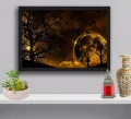 Beautiful Scenery Wall Hanging Glass Photo Frame in Premium Glossy Photo Paper A4 8x12” size for Home Decor and Decoration Accessories. 