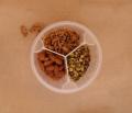 Transparent Plastic Food Storage Dispenser Airtight Container Jar 3 section SMALL. 