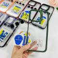 Luxury Fashion case for iphone 15 pro max Lens Metal Ring Transparent Phone Case For iPhone 15 Pro Max Camera Glass Stand Lens Protector Shockproof Cover [Natural Titanium]. 