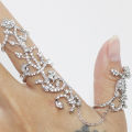 Double Finger Bands Smooth Rose Flower Shape Finger Rings. 