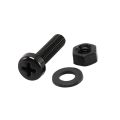150Pcs M2 M2.5 M3 M4 M5 Nylon Hex Screw Bolt Assortment Kit Black. 
