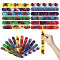 3/6/12pcs Spiderman Wristband Anime FigureWristband Child Slap Band Puzzle Kids Toys Boys Girls Christmars Gifts. 