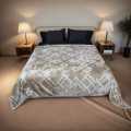Glory 2-PLY Double Bed Size Blanket DG Solid Plain Colors Embossed Imported Branded. 