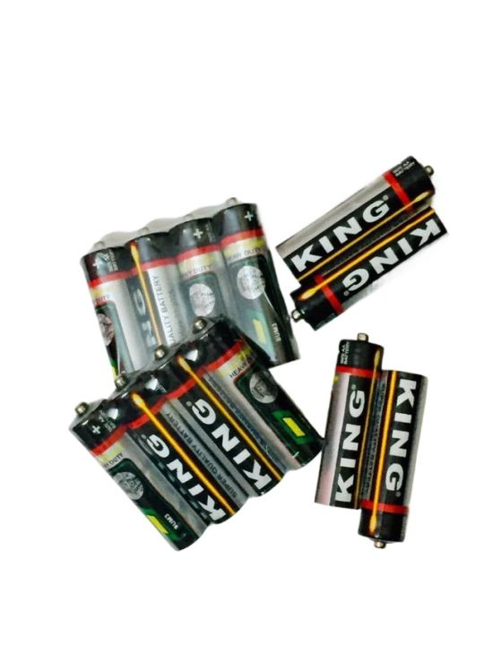 Heavy Duty King Battery AA 1.5V Orignal King Heavy Duty Cell Pack of 4 - 12 - 24 AA Size Regular Cell