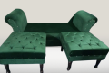 Modern Settey Set Elegant Designe Four Seater Green Fabric Velvet Colour {{Special Offer Available }}. 