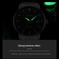 DGSenpi Men Fashion Quartz Watch Waterproof Luminous Business Solid Steel Watch with Calendar. 