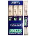 Wisdom Smokers Extra Hard Nylon Toothbrush Pack of 3. 