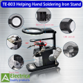 Helping Hand Soldering Stand TE-802/ TE-803 for solder work magnifying glass portable with Light by Electrica. 