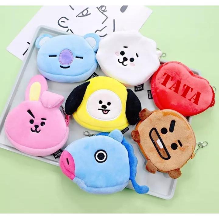 bts bt21 purse bangtan Boy Plush Purse Bag  Kawaii Gift for Girls