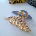 Deal of 2 Stylish Metal Gold-Plated Rust Free Multi-color Hair Catchers- Hair Accessories For Girls and Women. 