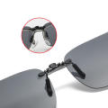 Gradient Clip-on Sunglasses Anti-glare Clip-ons Unisex Frameless Polarized Clip-on UV Protection Lightweight Anti-glare Sunglasses Lenses for Driver's glasses accessories Sunglasses accessories for men and women Outdoor sun protection glasses Fashion. 