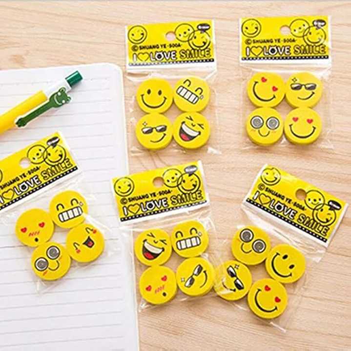 Smiley%20Face%20Eraser%20Cartoon%20Eraser%204/20/36%20pcs%20-%20Image%206