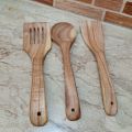 3Pcs Large Wooden Spoons Big Round Soup Spoon Ladle Long Handle Wood Dinner Spoon Set Tablespoon Wood Kitchen Utensils Tableware. 