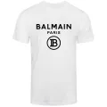 2021 Balmain-Paris France Fashion Vintage Men's Short Sleeve T Shirt Cotton Tee White T Shirt Short Sleeve Summer Casual Tee. 