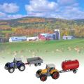 Goglor Farm Tractor Toy, Pawaca 4 Pcs Diecast Cars toys Glide Farm Engineering Construction Vehicles for Kids Boys Toddlers, Harvester Sprinkler Dumper Tractor. 