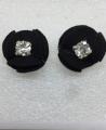 Stylish Alloy Black Rose Earrings For Her. 