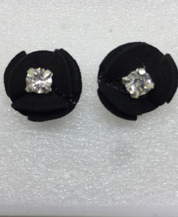 Stylish Alloy Black Rose Earrings For Her