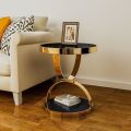 Nordic Luxury Side Table - Round Corner Coffee Bedroom Bedside, Serving Table, Accent Table, Nesting Table, and End Table. 