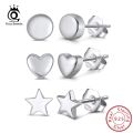 ORSA JEWELS 925 Sterling Silver Romantic 6 MM Heart Earring 14K Gold Plated for Women Earrings Gold Jewelry Birthday Gift APE43. 