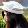 Chitrali pakol, topi pakol, afghan pakol cap, wool Hat White for Unisex. 