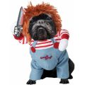 Halloween Dog Cosplay Chucky Costume Pet Dress Up Cats Dogs Clothes for Small Dogs Boy Wig Hat Halloween Cosplay Christmas Party. 
