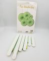 GREEN GOLDEN PAPER FAN SET ( PACK OF 6 PAPER FANS ) - PAPER FANS FOR BIRTHDAY PARTY DECORATION - PARTY DECORATION PAPER FANS. 