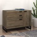 Wooden Sideboard Cabinet with 3 Drawers and Side Cabinet - Rectangular Design. 