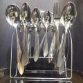 29 Pcs Stainless Steel Cutlery Spoon fork Set With Stand- Stylish Durable spoons forks - New Design. 