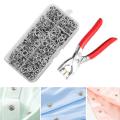 Metal Body Snap Button Kit With Hand Pressure Pliers 50pcs Snaps , Metal Snaps For Sewing, Sewing Snaps For DIY Crafts Clothes Hats.. 