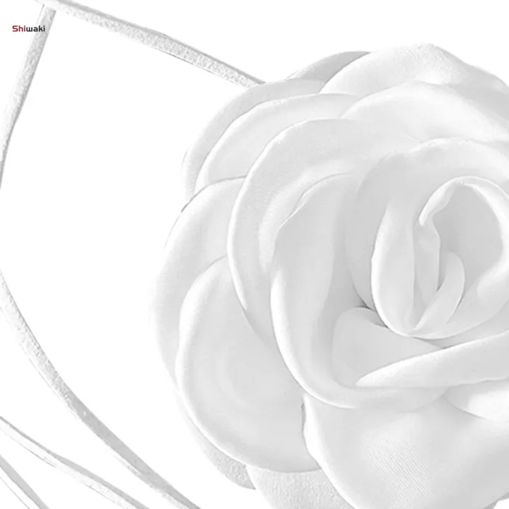 Flower%20Lace%20up%20Necklace%20Dress%20Jewelry%20Floral%20Choker%20White%20-%20Image%208