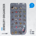 Fast Forward Jewelry Organizer Closet Organizer Hanging Storage 28 Clear PVC Pockets High Quality 75 GSM Non-Woven Fabric and PVC Material. 