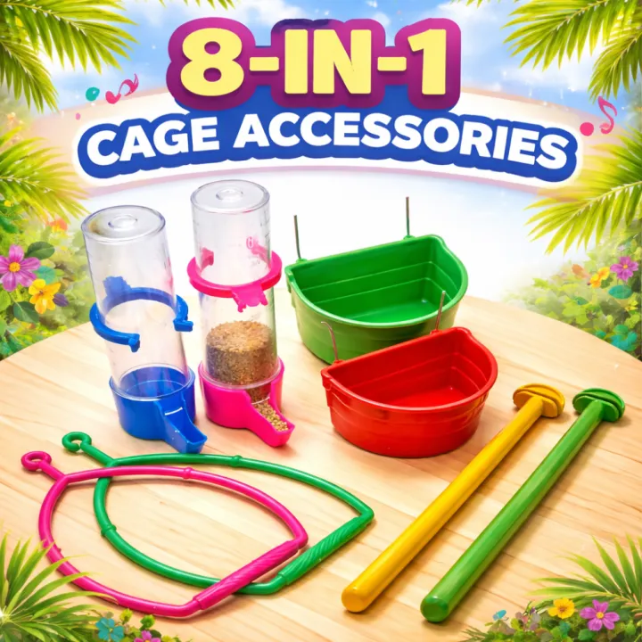 Kolachipets%208%20in%201%20Bird%20Cage%20Accessories%20Combo%20Pack%20%7C%20Bird%20Feeding%20Pots%20Water%20Dispensers%20Swings%20Perches%20Set%20%7C%20Budgie%20Lovebird%20Finch%20Canary%20Australian%20Parrot%20Cage%20Accessories%20Kit%20%7C%20Plastic%20Bird%20Feeder%20Toy%20Cage%20Setup%20-%20Image%202