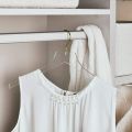 5 Pcs Clear Clothes Hangers with Gold Hook,Hanger for Lady Kids Small. 