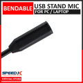 USB Stand Mic Microphone for Laptop / PC Computer - (Adjustable / Bendable). 
