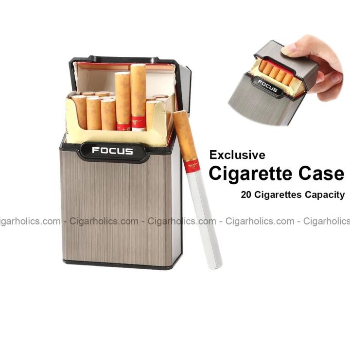 Premium Cigarette Case - 20 Cigarette Capacity Cigarette Storage Case - Aluminum Cigarette Case