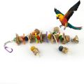 Parrot Chew Toys, Bird Parrot Hanging Bite Wooden Blocks Cage Fun Toy for Macaw African Greys Cockatoo Eclectus Budgies Parakeet Cockatiel ect Large Medium Birds. 