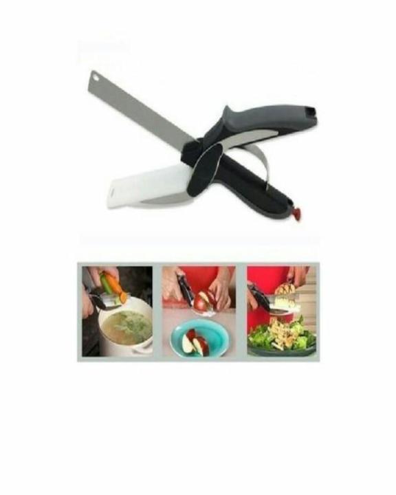 2 In 1 - Knife & Board Cutting Food Chopper - Black