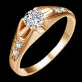 Lady Ring Fine Workmanship Rhinestone Embedded Women Ring. 