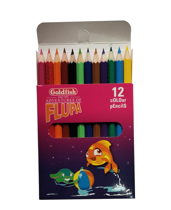 Goldfish%20Flupa%2012%20Colour%20Half%20Size%20Pencil%20Cardboard%20Packet%20(01%20Pack)%20-%20Image%204