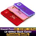 Xiaomi Poco X3 Back Cover | Xiaomi Poco X3 NFC Back Cover | Xiaomi Poco X3 Pro Back Cover LV Glitter Shiny Xiaomi Poco X3 | Poco X3 NFC | Poco X3 Pro Case For Girls. 