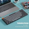 Keychron K3 Version 2, 75% Layout 84 Keys Ultra-Slim Wireless Bluetooth/USB Wired Mechanical Keyboard with White Backlit, Hot-Swappable Low-Profile Keychron Optical Brown Switch for Mac Windows. 