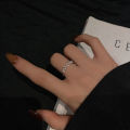 Fresh small leaf open ring, female flower ring, index finger, Korean fashion personality ring, joint ring, tail ring. 