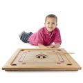 Wooden Carrom Board Game– Indoor Family & Kids Carrom Set, Smooth Surface, Compact & Durable, Easy-to-Carry, Beginner-Friendly Small Size Board for Fun Play. 