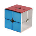 PinShang 2x2 3x3 Pyramid Magic Cube Magnetic Smooth Electroplating Speed Cube Toys Birthday Christmas Gift For Children Kids. 