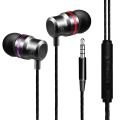 Universal 3.5mm Plug In-Ear Phone Bass Earphones Headsets With Mic Sound Remote Music Gaming Headphones For iPhone Samsung. 