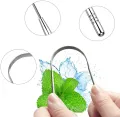 Tongue Scraper Tongue Cleaner U Shape Fresh Breath Care Scraper, Bacteria Inhibiting Non-Synthetic Grip Tongue Cleaning Tool Pack of 1. 
